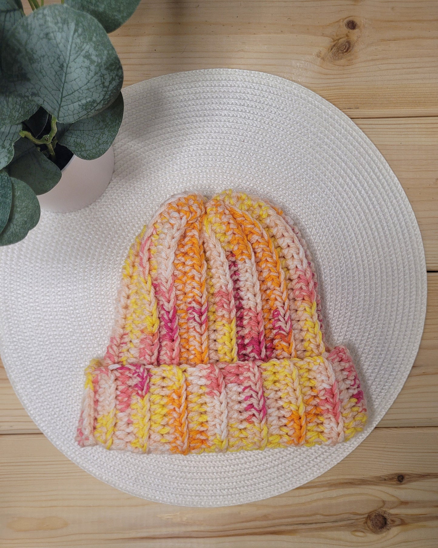 Colorful toddler beanie, Crochet winter hat