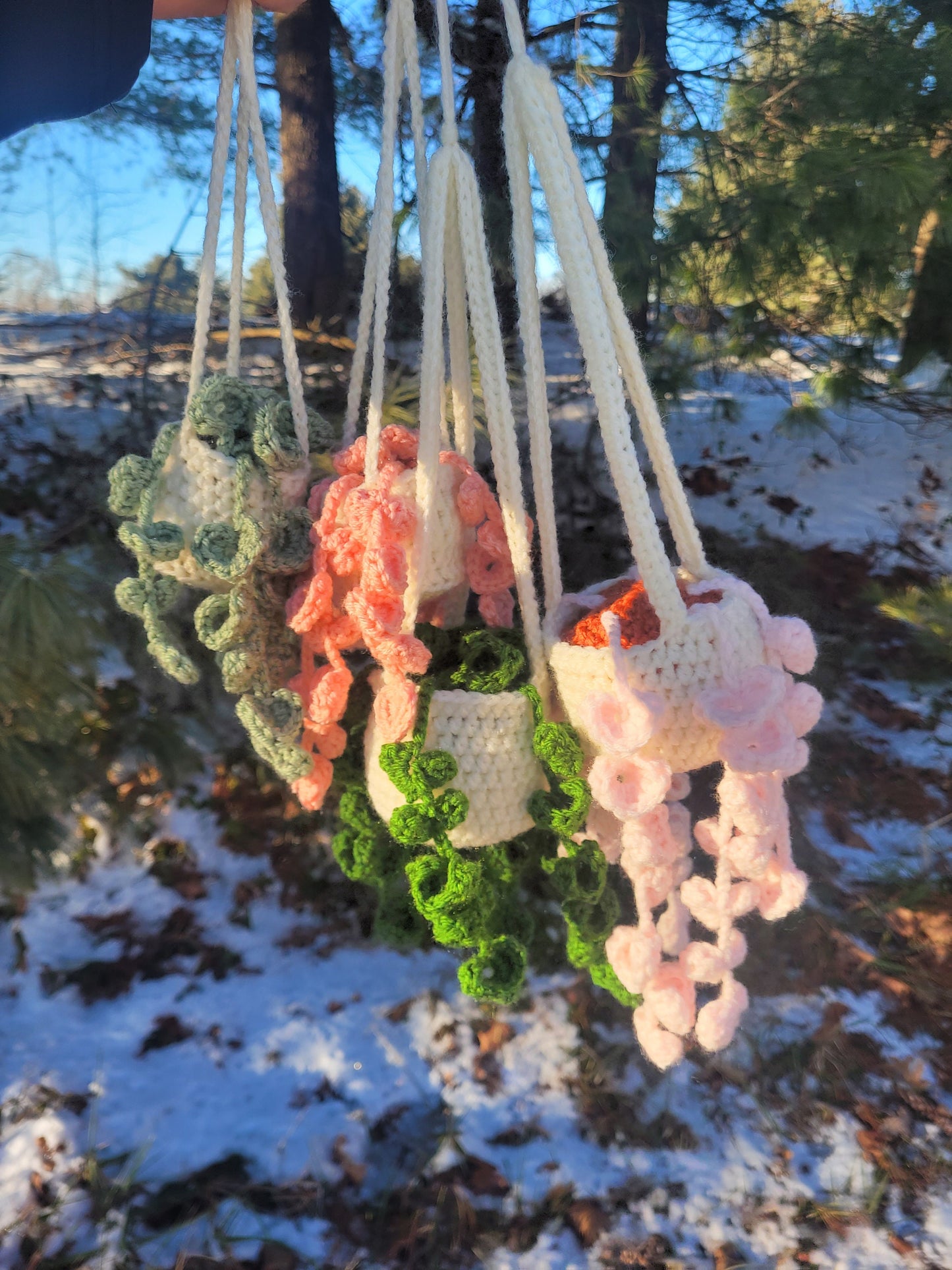 Crochet plant pattern, PDF Crochet string of hearts pattern bundle, Hanging plant patterns