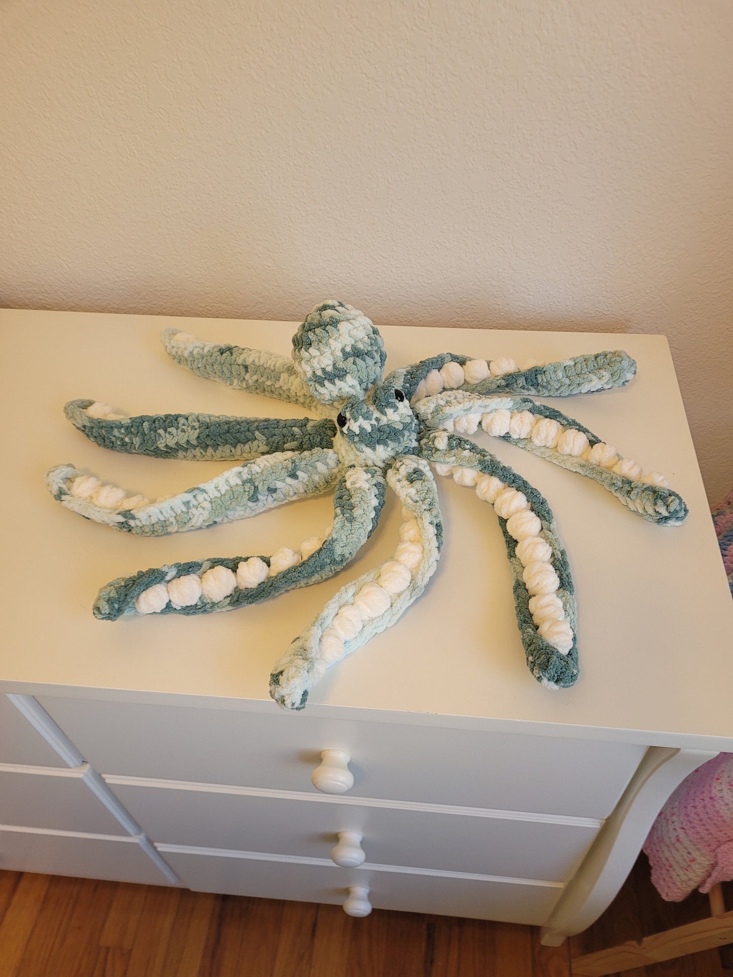 Mini crochet octopus custom colors | Anchor the octopus stuffed animal | Realistic sea creature plushie