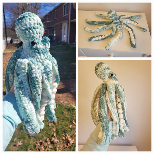 Mini crochet octopus custom colors | Anchor the octopus stuffed animal | Realistic sea creature plushie